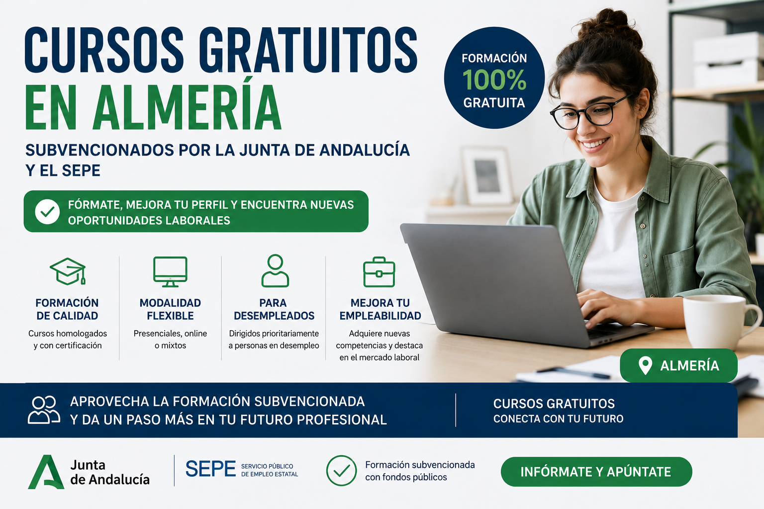 cursos gratuitos en Almería subvencionados