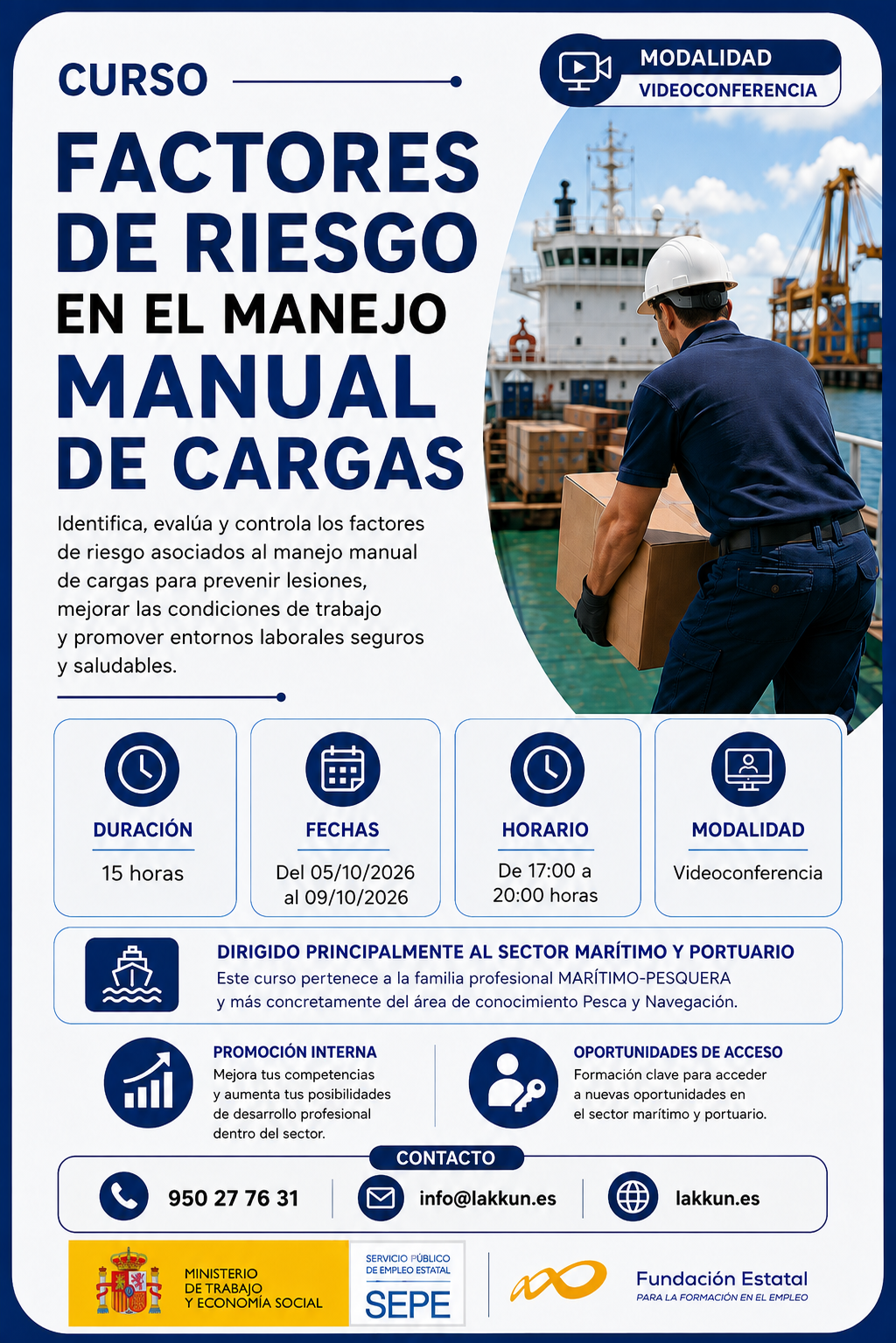 factores de riesgo manejo de cargas puerto