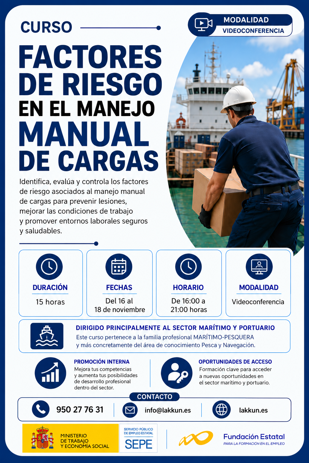 factores de riesgo manejo de cargas puerto